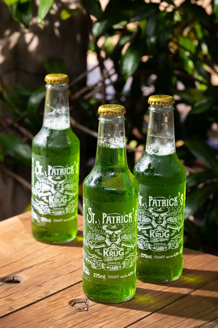 Cerveja verde do St. Patrick's da Krug